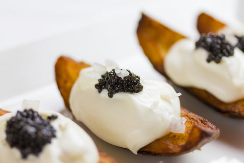Potato Wedges with Siberian Caviar Recipe