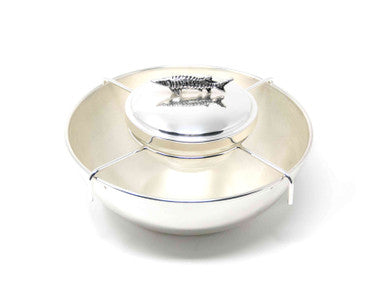 Silver Sturgeon Top Bowl Caviar Server