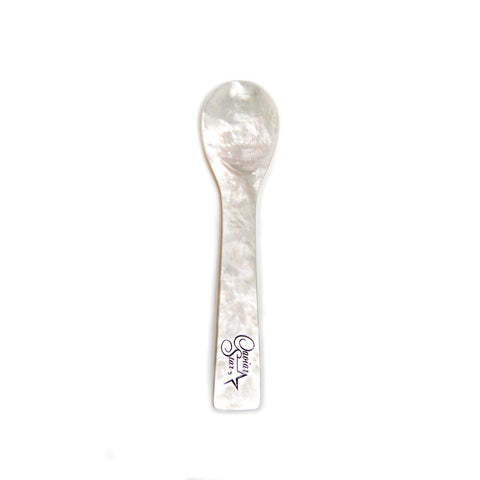Mother of Pearl Serving Spoon Logo 3.5 Inch