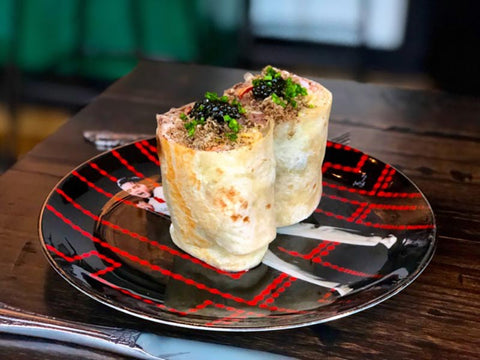 Wagyu, Lobster, Truffle, and Caviar Burrito