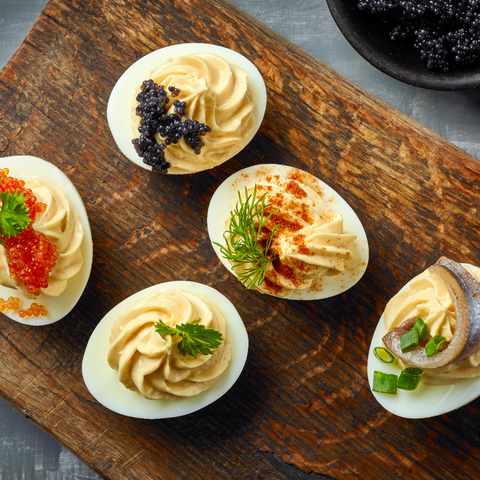 Egg and Caviar Recipes | Easter Caviar Eggs | Caviar Tomago Sando