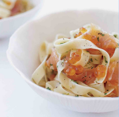 Pasta with Salmon Caviar