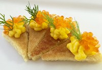 Smoked Trout Caviar Toast Points