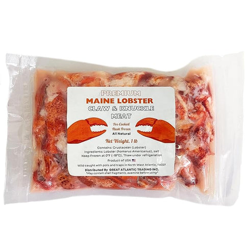 1 LB Premium Maine Lobster Claw and Knuckle Meat (Flash Frozen)