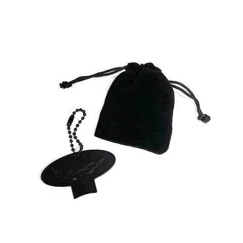 Black caviar key with felt bag