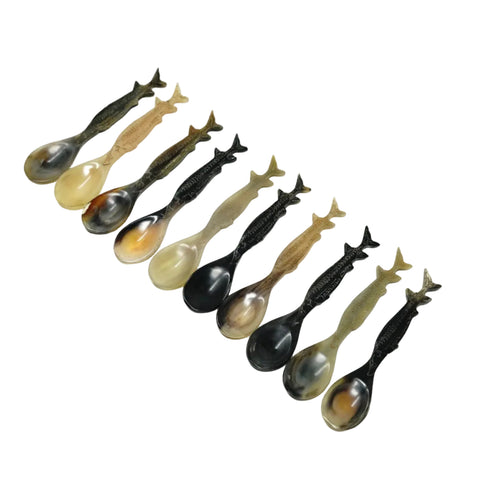 Horn Caviar Spoon Sturgeon Handle