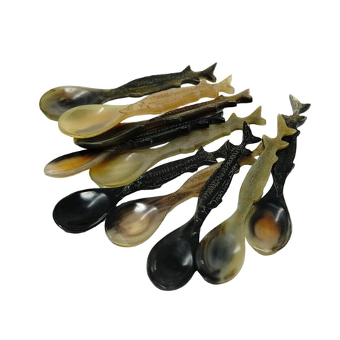 Horn Caviar Spoon Sturgeon Handle