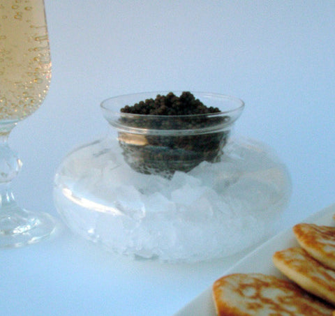 Glass Caviar Serving Dish