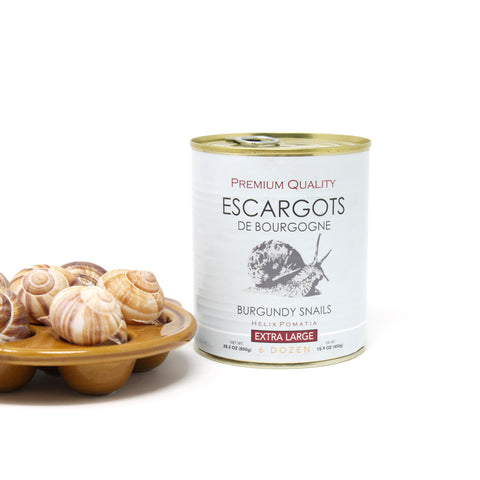 Burgundy escargot in can
