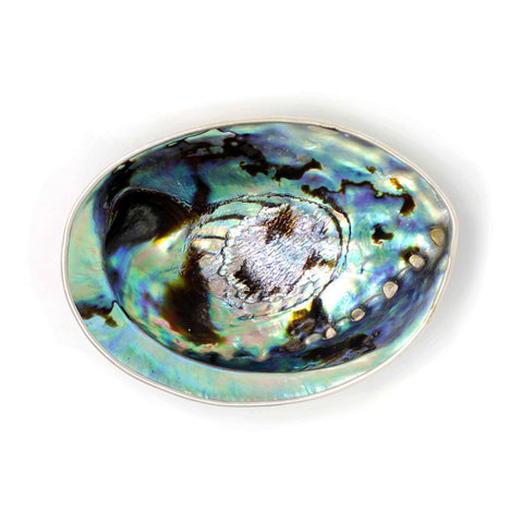 Abalone Caviar Bowl, Silver Accents