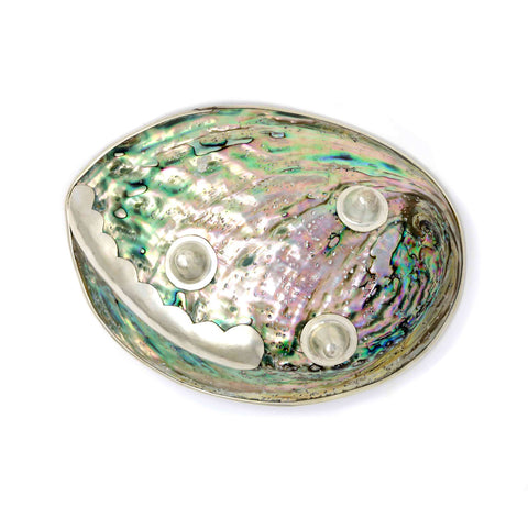 Abalone Caviar Bowl, Silver Accents