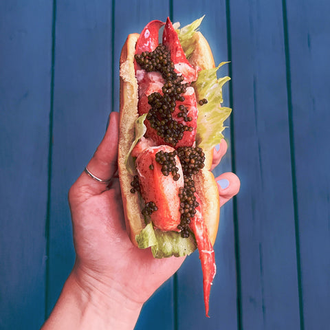 Lobster roll with Kaluga Hybrid Caviar