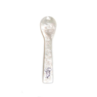 Mother of Pearl Serving Spoon Logo 3.5 Inch