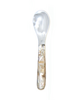 4.75" Crushed shell acrylic handle, Shell Caviar Spoon