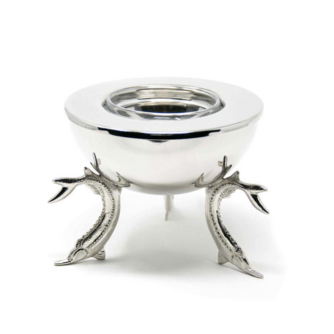 Insulated Sturgeon Caviar Server, Stainless Steel