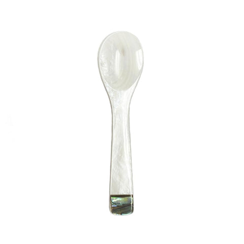 Shell Caviar Spoon with Abalone Inlay