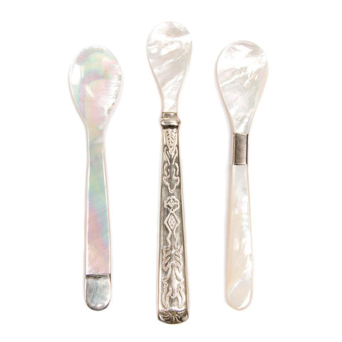 Mother of Pearl Spoons with Sterling Silver