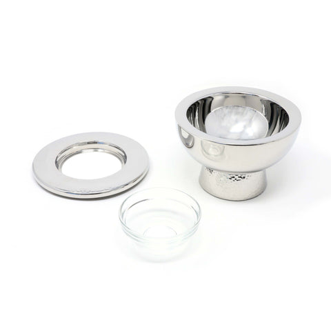 Insulated Caviar Server, Hammered Stainless Steel