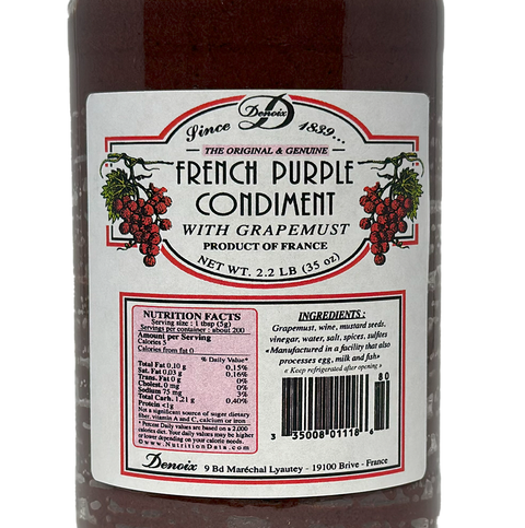 French Purple Condiment Mustard with Grape Must