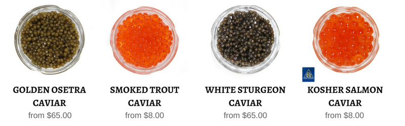 black caviar and red caviar